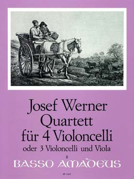 Illustration werner quatuor op 6 pour 4 violoncelles