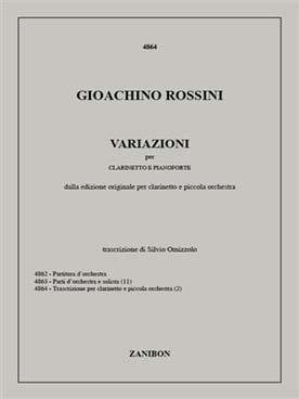 Illustration rossini variations clarinette et piano