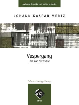 Illustration de Vespergang, tr. Lévesque pour orchestre de guitares (guitares 1 à 4 et guitare contrebasse)