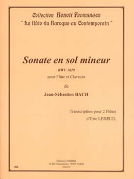 Illustration bach js sonate bwv 1020 en sol min