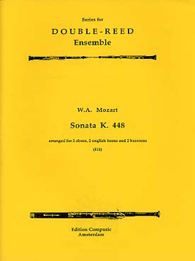 Illustration de Sonata K 448, tr. pour 2 hautbois, 2 cors anglais et 2 bassons