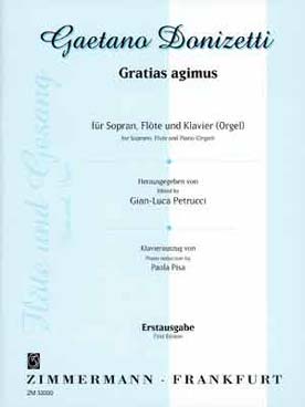 Illustration donizetti gratias agimus chant/flute/pia