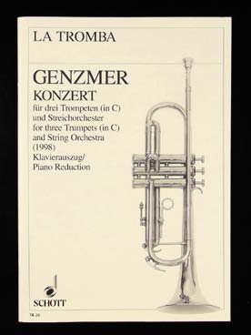 Illustration de Concerto pour 3 trompettes en ut et orchestre à cordes, réd. piano