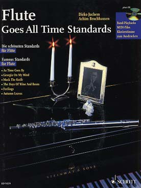 Illustration de FLUTE GOES ALL TIME STANDARDS : 12 grands standards de jazz arrangés par Juchem/Brochhausen