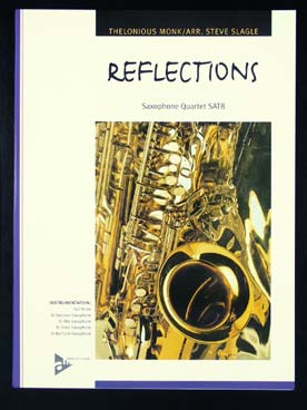 Illustration de Reflections, arr. Steve Slagle pour quatuor de sax SATB