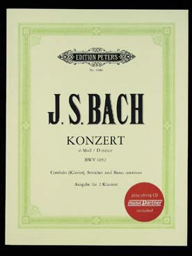 Illustration de Concerto BWV 1052 en ré m - éd. Peters avec réd. piano + CD play-along de l'orchestre