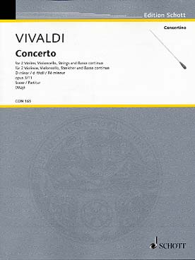 Illustration de Concerto op. 3 "L'Estro armonico" N° 11 RV 565 en ré m pour 2 violons, violoncelle et cordes