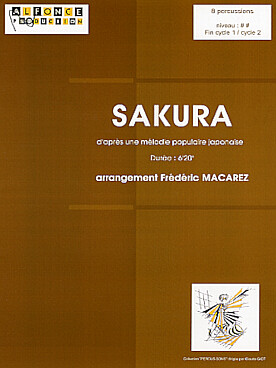 Illustration de Sakura pour ensemble de 8 percussions