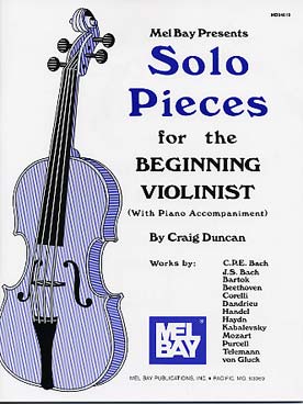 Illustration solos pieces beginning violinist