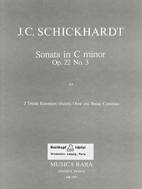 Illustration schickhardt sonate op. 22 n° 3 en do min