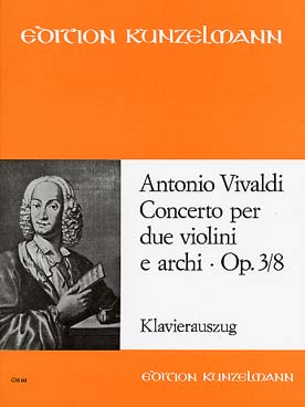 Illustration vivaldi concerto op.  3/ 8 rv522 la min