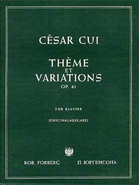 Illustration cui theme et variations op. 61