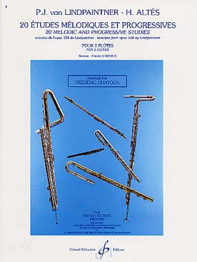 Illustration de 20 Études mélodiques et progressives op. 126 avec 2e flûte de Altès