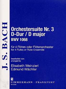 Illustration bach js suite n° 3 bwv 1068 (4 flutes)