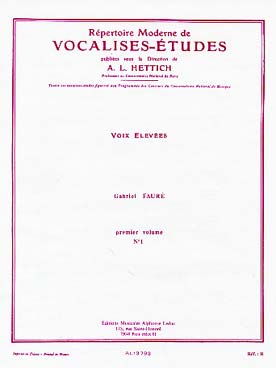 Illustration de Vocalise-étude N° 1 voix élevées