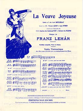 Illustration de L'Heure exquise pour soprano et piano (Veuve joyeuse)