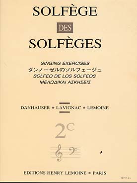 Illustration de SOLFEGE des solfèges - Vol. 2 C à 2 clés s/a