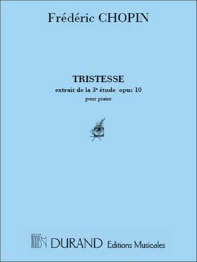 Illustration de Étude op. 10 N° 3 ("Tristesse") - éd. Durand
