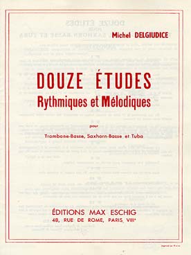 Illustration de 12 Etudes rythmiques et mélodiques pour trombone basse, saxhorn basse ou tuba