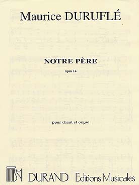 Illustration durufle notre pere op 14 chant et orgue