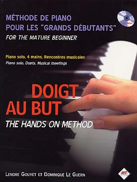 Illustration de Doigt au but, méthode de piano pour adolescents et adultes débutants, avec CD d'écoute  