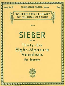 Illustration de 36 Vocalises à 8 mesures op. 92 pour soprano