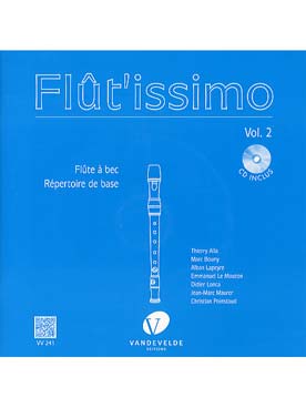Illustration de FLUT'ISSIMO : répertoire progressif de courtes pièces originales pour école primaire, collège ou conservatoire - Vol. 2 : 38 pièces