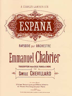 Illustration chabrier espana pour 2 pianos 8 mains