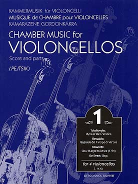 Illustration de MUSIQUE DE CHAMBRE pour 4 violoncelles - Vol. 1 : Tchaïkovsky, Gesualdo, Kossovits, de Swert