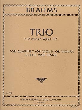 Illustration de Trios en la m op. 114 pour clarinette, violoncelle & piano