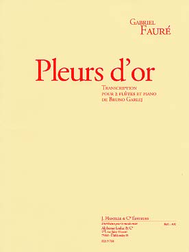 Illustration de Pleurs d'or, tr. Garlej pour 2 flûtes et piano