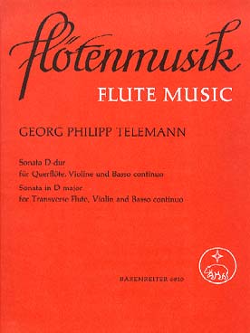 Illustration telemann sonate en re m flute/violon/bc