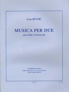 Illustration jevtic musica per due flute/violoncelle