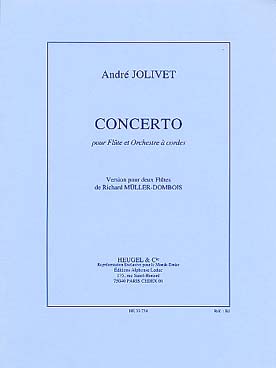 Illustration de Concerto pour flûte et orchestre à cordes, tr. Müller-Dombois pour 2 flûtes