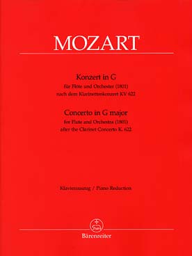 Illustration de Concerto en sol M d'après le concerto en KV 622 pour clarinette