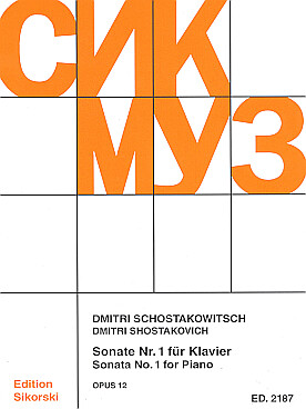 Illustration chostakovitch sonate n° 1 op. 12