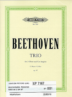 Illustration beethoven grand trio op. 87 pour 3 bois