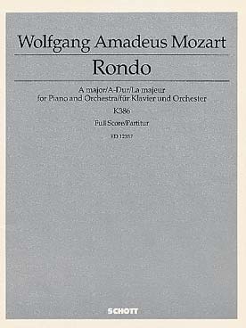 Illustration de Rondo K 386 en la M pour piano et orchestre