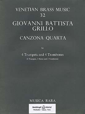 Illustration de Canzona quarta pour 4 trompettes et 4 trombones (4 trompettes, 2 cors et 2 trombones)