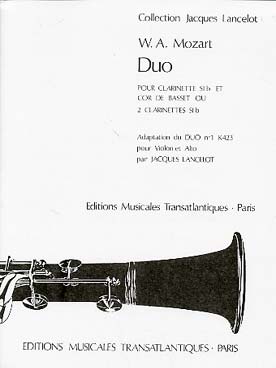 Illustration de Duo pour clarinette et cor de basset ou 2 clarinettes