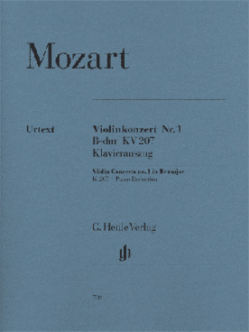 Illustration de Concerto N° 1 K 207 en si b M - éd. Henle