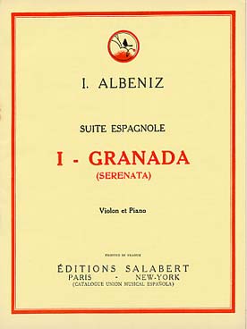 Illustration albeniz suite espagnole n° 1 : granada