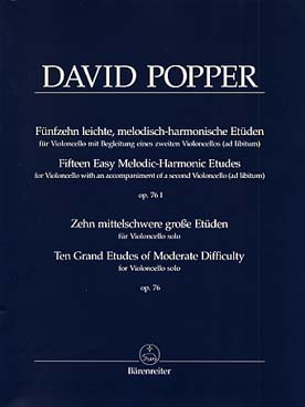 Illustration popper etudes op. 76/1 (15) +op. 76 (10)