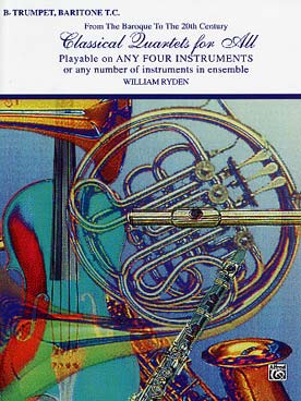 Illustration de CLASSICAL QUARTETS FOR ALL, du baroque au 20e siècle (tr. W. Ryden) : Schubert, Schubert, Byrd, Joplin, Moussorgsky...