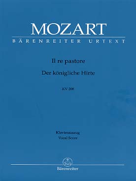 Illustration de Il re pastore KV 208 pour 3 soprano solo, 2 ténors solo et orchestre, réd. piano