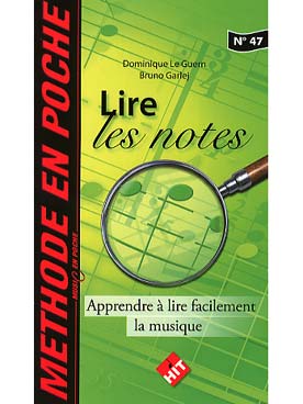 Illustration de LIRE LES NOTES (coll. Music en poche) : apprendre à lire facilement la musique, Méthode en poche