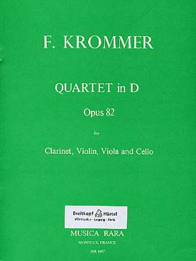 Illustration krommer quatuor op. 82 en re maj parties