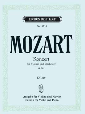Illustration de Concerto N° 4 K 218 en ré M - éd. Breitkopf