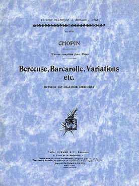 Illustration de Berceuse, barcarolle et variations