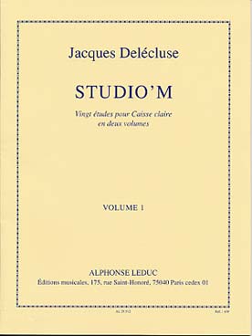 Illustration de Studio'M : 20 études pour caisse claire - Vol. 1